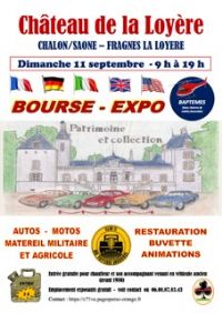 Bourse Expo Voitures Anciennes. Le dimanche 11 septembre 2016 à LA LOYERE. Saone-et-Loire.  09H00